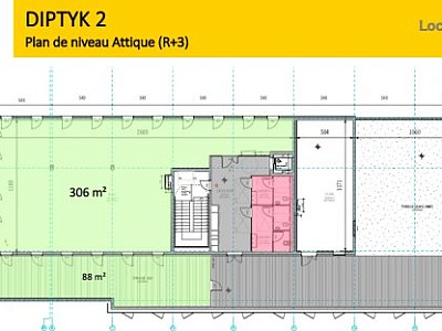 BUREAU A LOUER - DECINES CHARPIEU - 2293 m2 divisibles  partir de 306 m2 - 165 € HC/m<sup>2</sup>/an