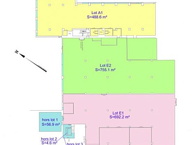 BUREAU A LOUER - RILLIEUX LA PAPE - 1470 m2 divisibles  partir de 490 m2 - 150 € HC/m<sup>2</sup>/an