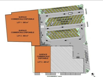 LOCAL COMMERCIAL A LOUER - OYONNAX - 1400 m2 divisibles  partir de 400 m2 - 180 € HC et HT/m<sup>2</sup>/an