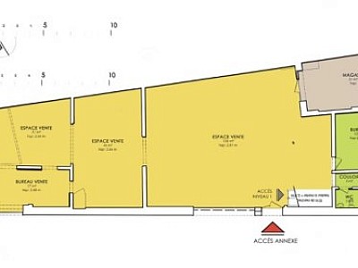 LOCAL COMMERCIAL A LOUER - VALENCE - 665 m2 - 90 € HC/m<sup>2</sup>/an
