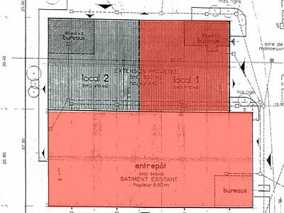 LOCAL D ACTIVITE A LOUER - CHASSIEU - 570 m2 - 81 € HC/m<sup>2</sup>/an