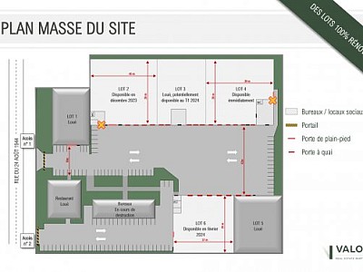 LOCAL D ACTIVITE A LOUER - CORBAS - 1749 m2 divisibles  partir de 781 m2 - 110 € HC/m<sup>2</sup>/an