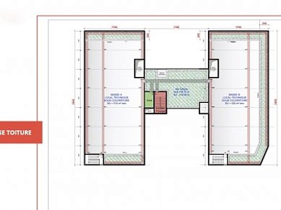 BUREAU A LOUER - LYON 7EME ARRONDISSEMENT - 2760 m2 divisibles  partir de 177 m2 - 185 € HC/m<sup>2</sup>/an
