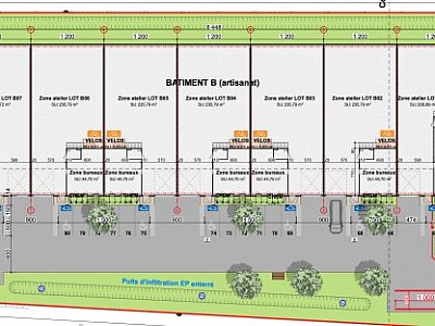 LOCAL D ACTIVITE A LOUER - PORTES LES VALENCE - 4563 m2 divisibles  partir de 350 m2 - 90 € HC/m<sup>2</sup>/an
